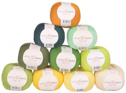 Infinity Hearts Rose 8/4 Garnpakke 19 Nyansene av Grønn og Gul - 10 stk - Nyansene av Grønn og Gul
