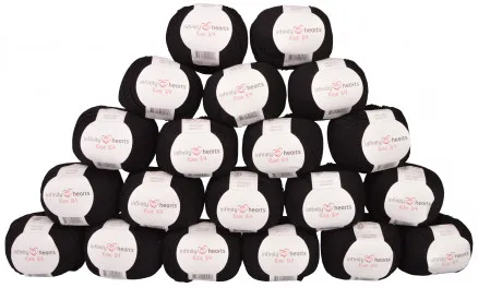 Infinity Hearts Rose 8/4 Garnpakke Ensfarget 01 Svart - 20 stk - Infinity Hearts Rose 8/4 Garnpakke Ensfarget 01 Svart - 20 stk