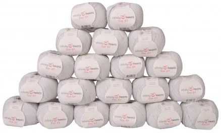 Infinity Hearts Rose 8/4 Garnpakke Ensfarget 232 Lysegrå - 20 stk - Infinity Hearts Rose 8/4 Garnpakke Ensfarget 232 Lysegrå - 20 stk