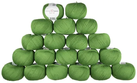 Infinity Hearts Rose 8/4 Garnpakke Ensfarget 156 Grønn - 20 stk - Infinity Hearts Rose 8/4 Garnpakke Ensfarget 156 Grønn - 20 stk