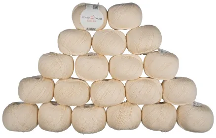 Infinity Hearts Rose 8/4 Garnpakke Ensfarget 172 Naturfarge - 20 stk - Infinity Hearts Rose 8/4 Garnpakke Ensfarget 172 Naturfarge - 20 stk