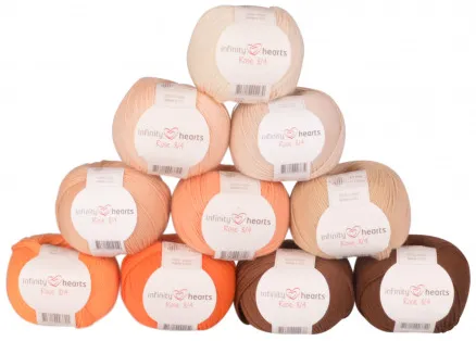Infinity Hearts Rose 8/4 Garnpakke 29 Nyansene av Brun og Oransje - 10 stk - Nyansene av Brun og Oransje