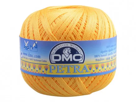 DMC Petra nr. 8 Heklegarn Unicolor 5742 Klar Gul