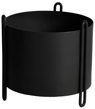 Woud Pidestall Liten Svart Blomsterpotte