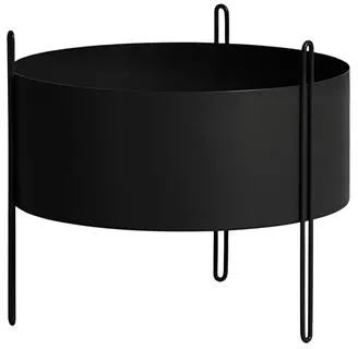 Woud Pidestall Medium Svart Blomsterpotte