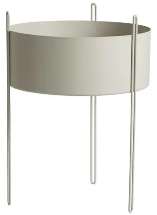 Woud Pidestall Stor grå blomsterpotte